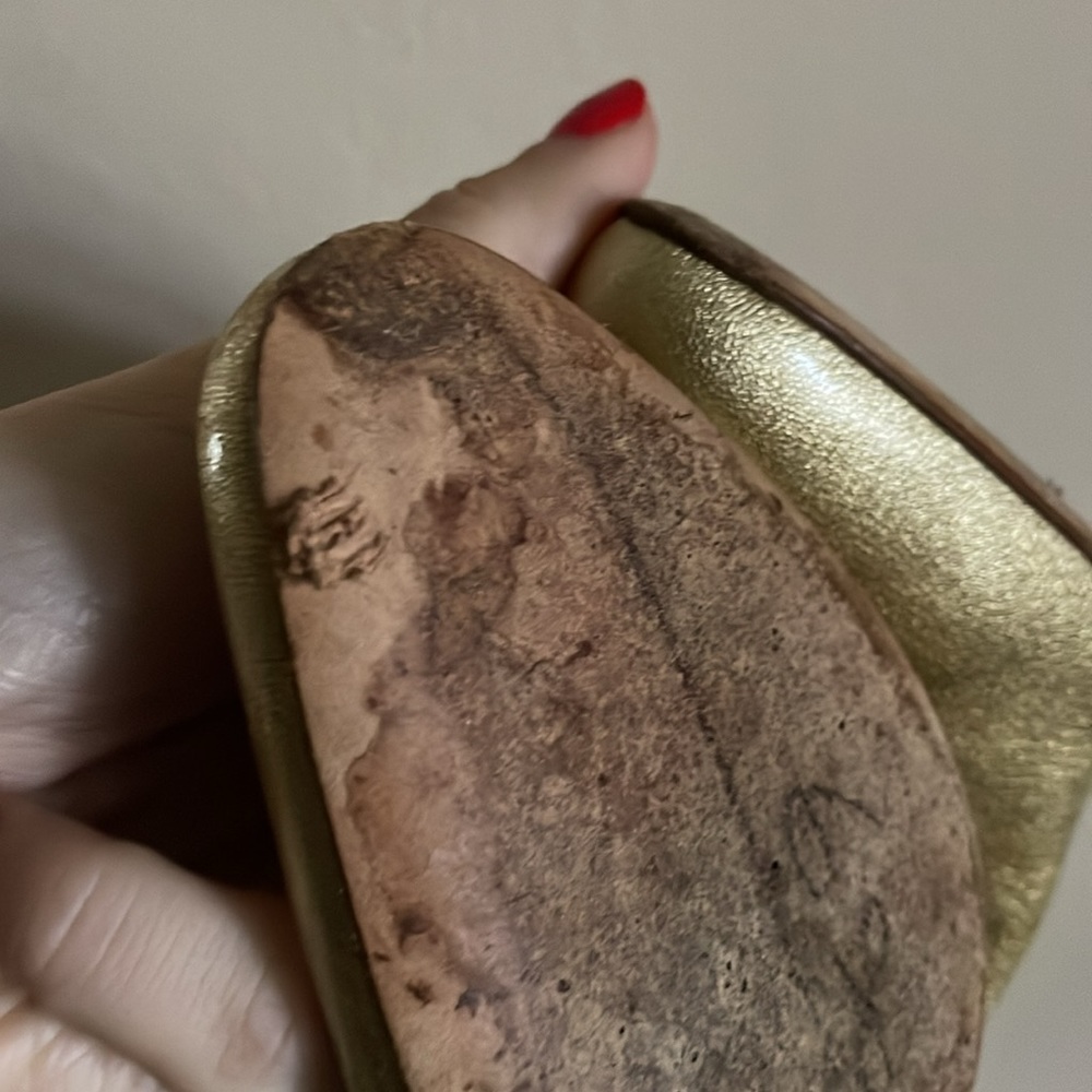 Michael Kors Italian Gold Metallic Heels 8 - Picture 8 of 10